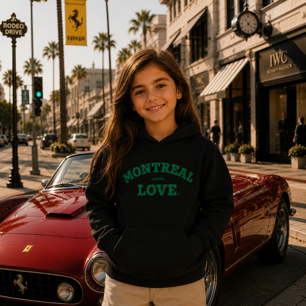 Montreal Love Black Graphic Hoodie | Kids Category | Boutique LH Montréal