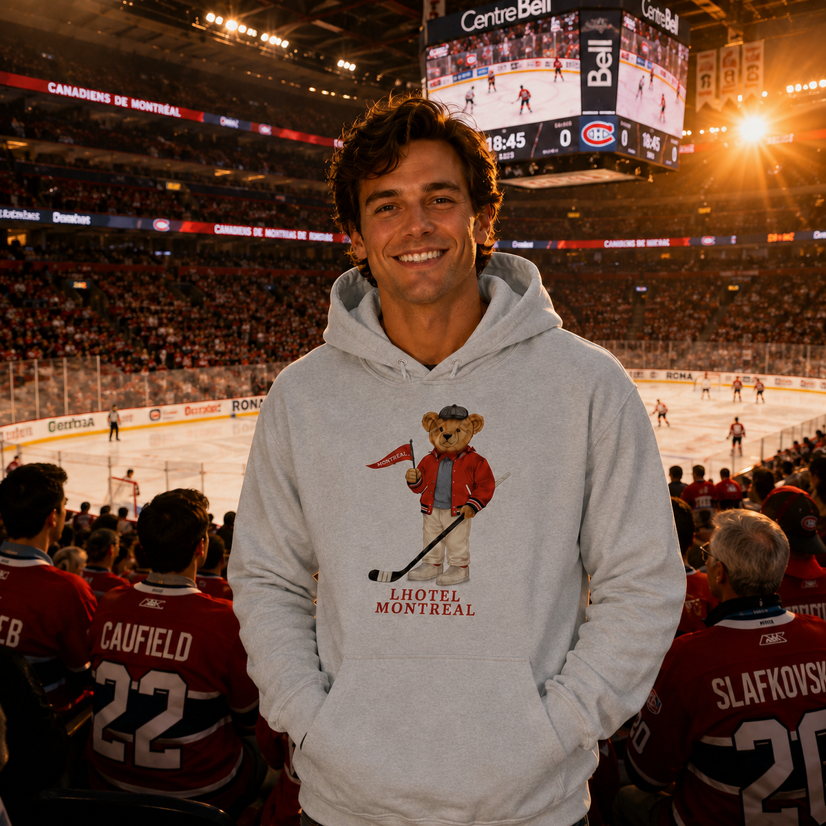 Teddy Bear Montréal Hoodie – LHotel Souvenir Unisex Sweatshirt | Boutique LH Montréal