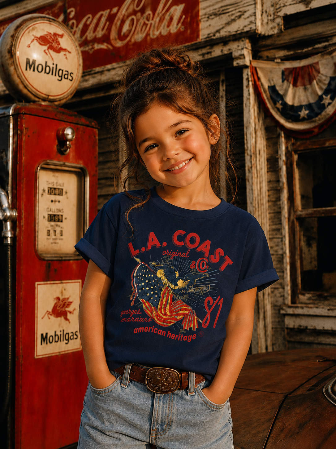 Georges Marciano Collection – L.A. Coast American Heritage Graphic T-Shirt | Girl Kids Category | Boutique LH Montréal