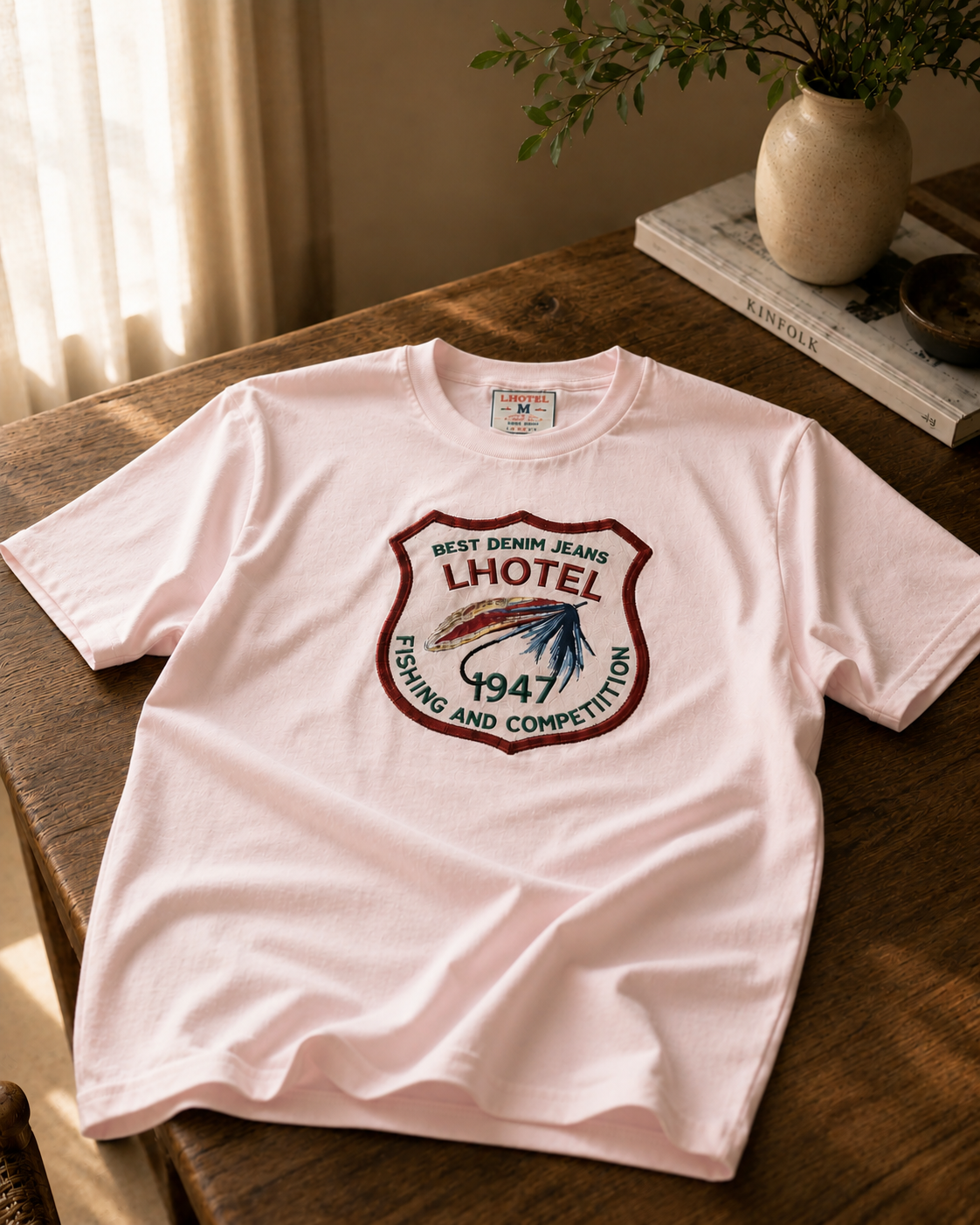 LHotel 1947 Heritage Fishing T-Shirt – Natural Cream | Boutique LH Montréal