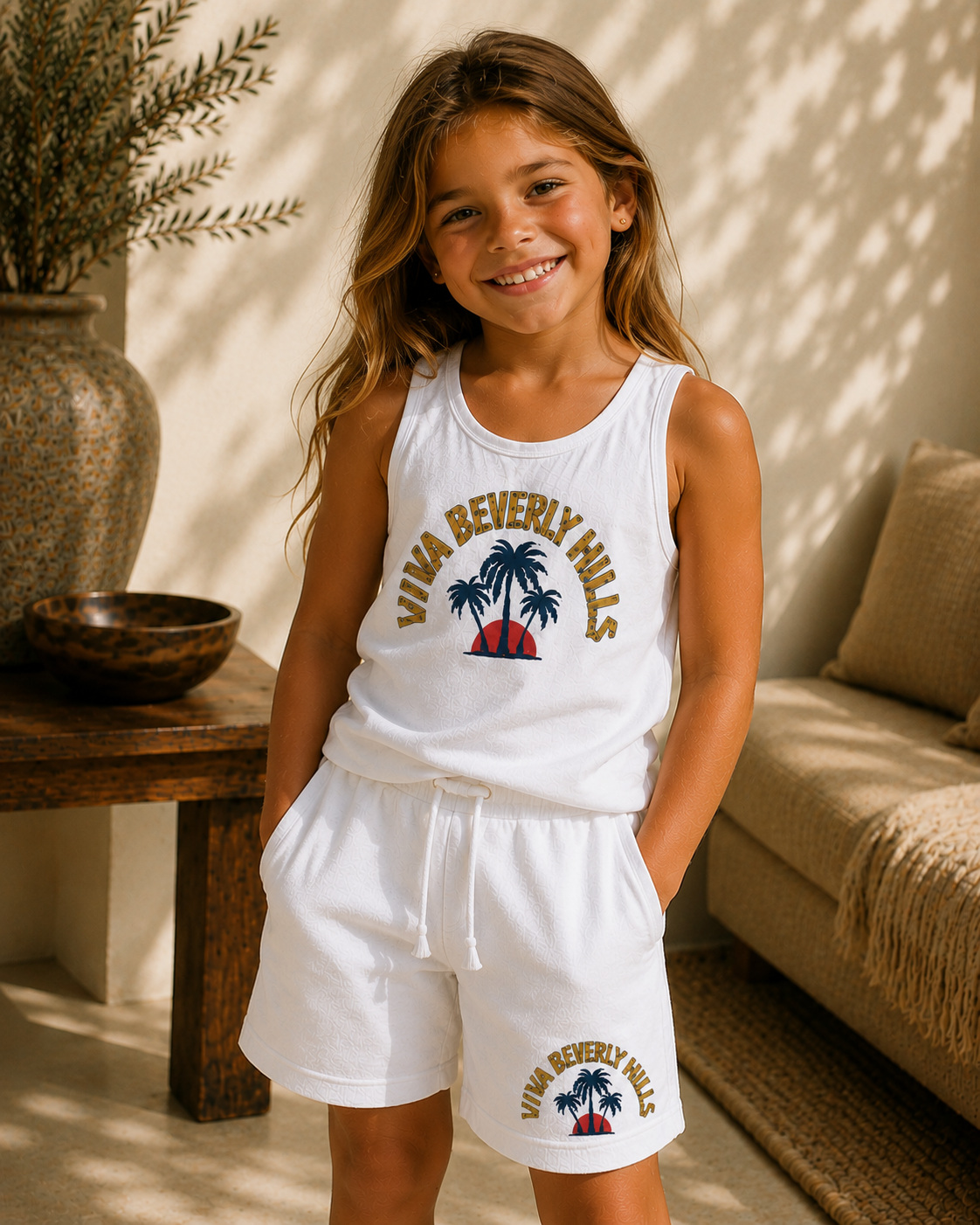 Viva Beverly Hills Kids Tank Top & Shorts Set| Girl Kids Category | Boutique LH Montréal