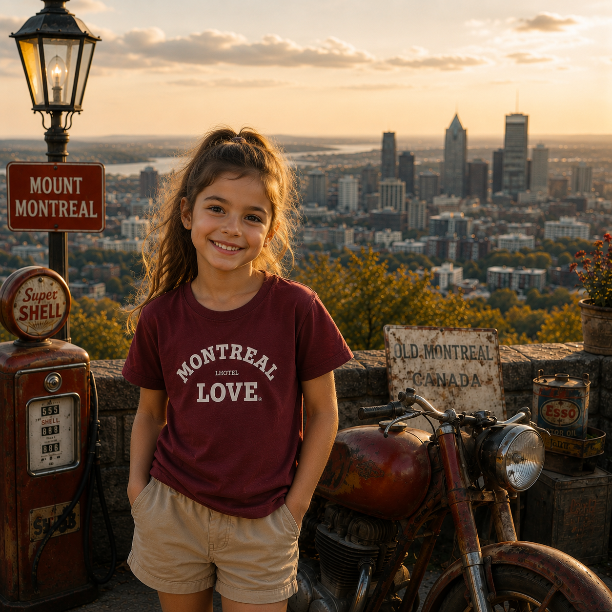 Montréal Love Kids T-Shirt – Maroon | Boutique LH Montréal