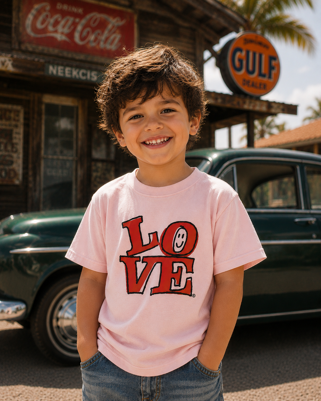 LOVE Smiley Graphic T-Shirt | Kids | Boutique LH Montréal