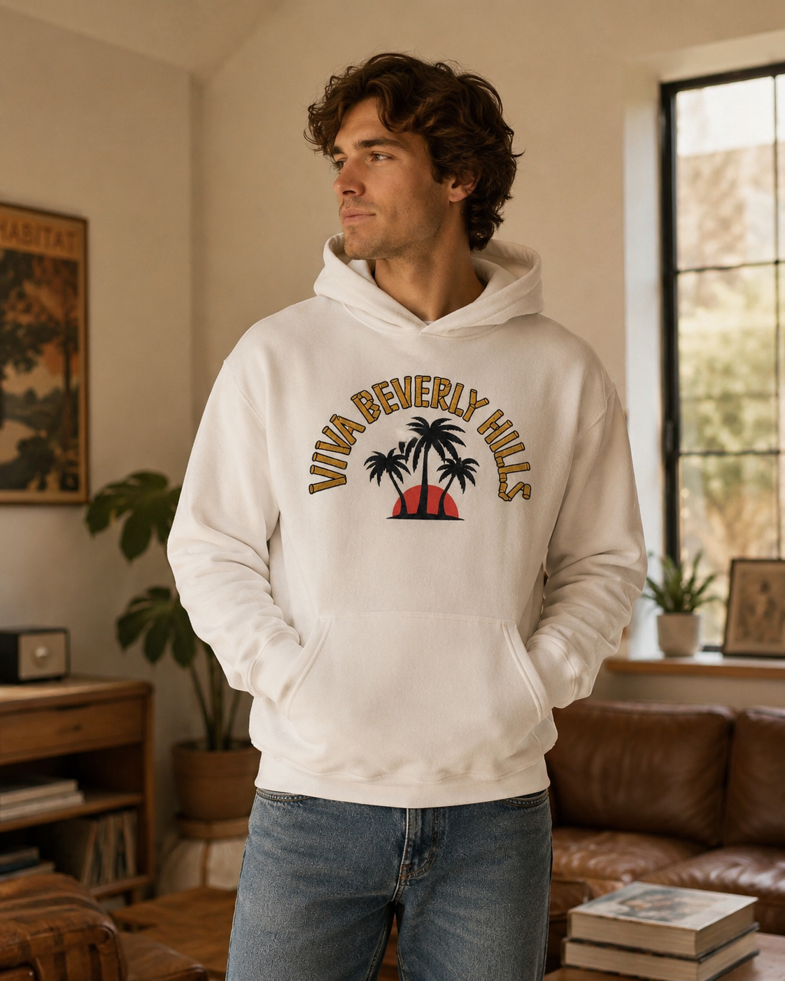 Viva Beverly Hills Palm Sunset Graphic Hoodie | Men Category | Boutique LH Montréal