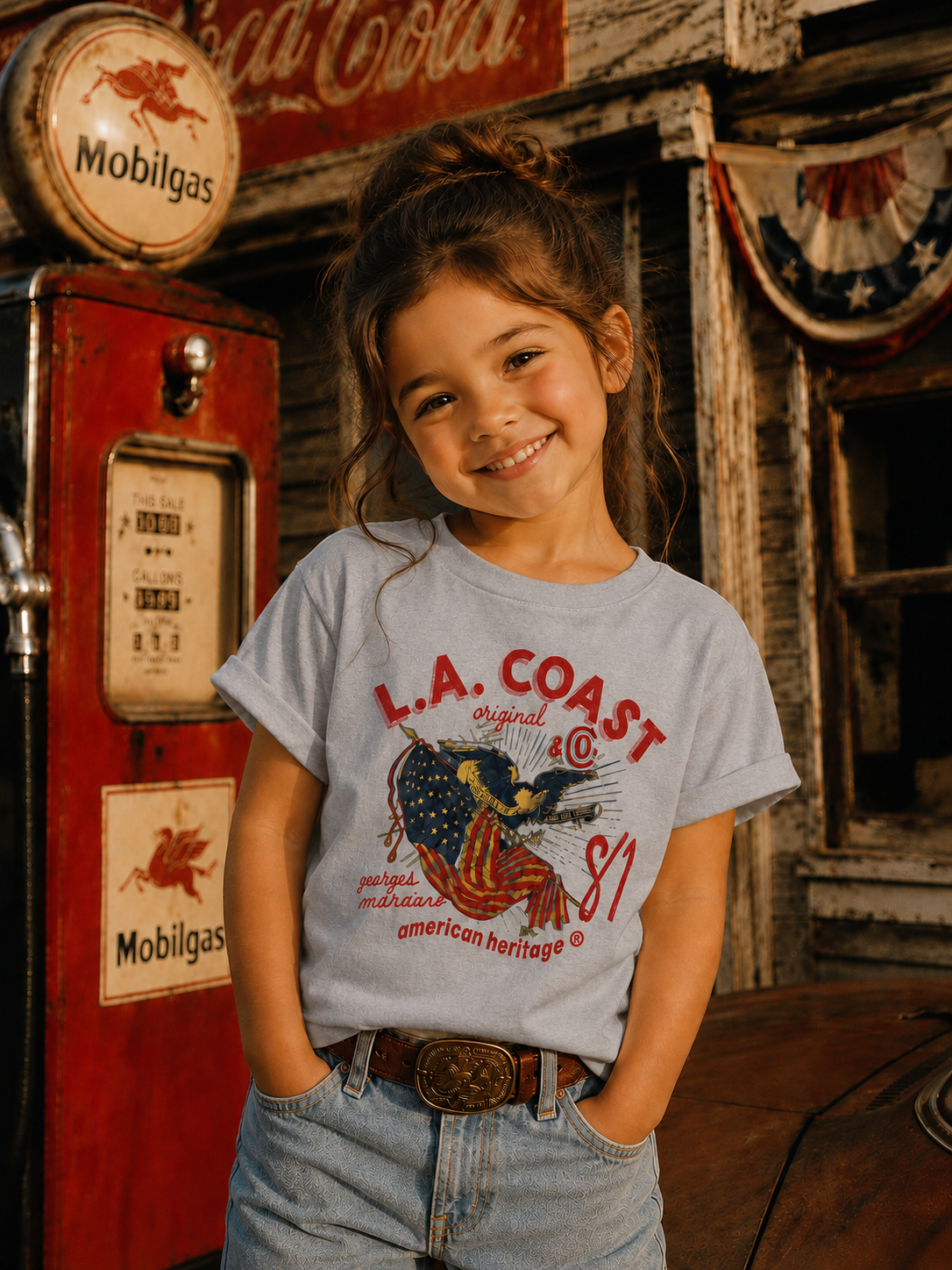 Georges Marciano Collection – L.A. Coast American Heritage Graphic T-Shirt | Girl Kids Category | Boutique LH Montréal