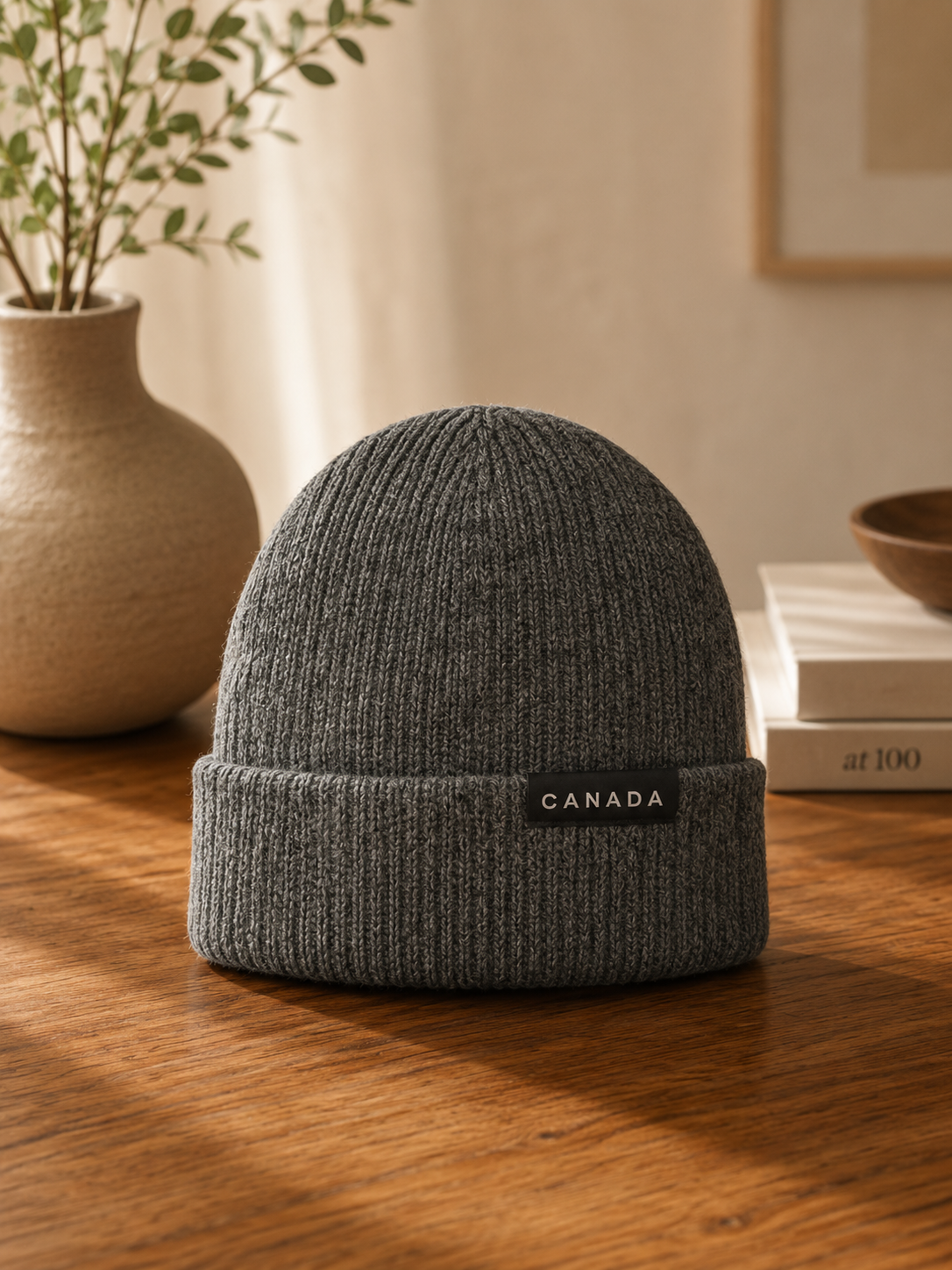 Canada Wool Beanie – Heather Grey | Boutique LH Montréal