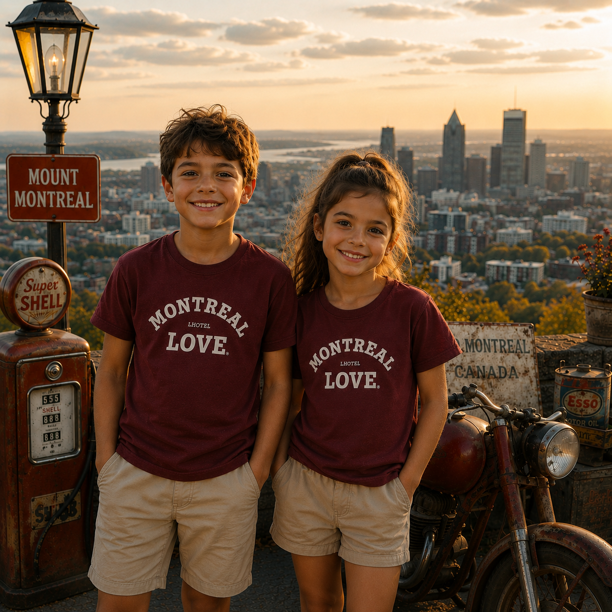 Montréal Love Kids T-Shirt – Maroon | Boutique LH Montréal