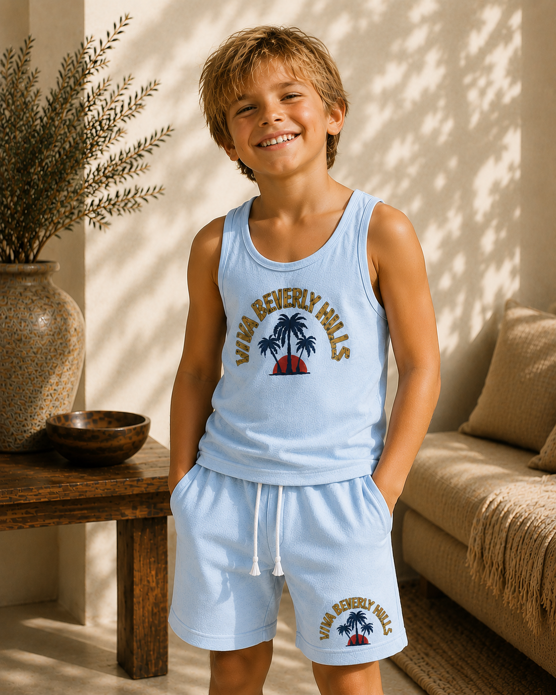 Viva Beverly Hills Kids Tank Top & Shorts Set| Boy Kids Category | Boutique LH Montréal