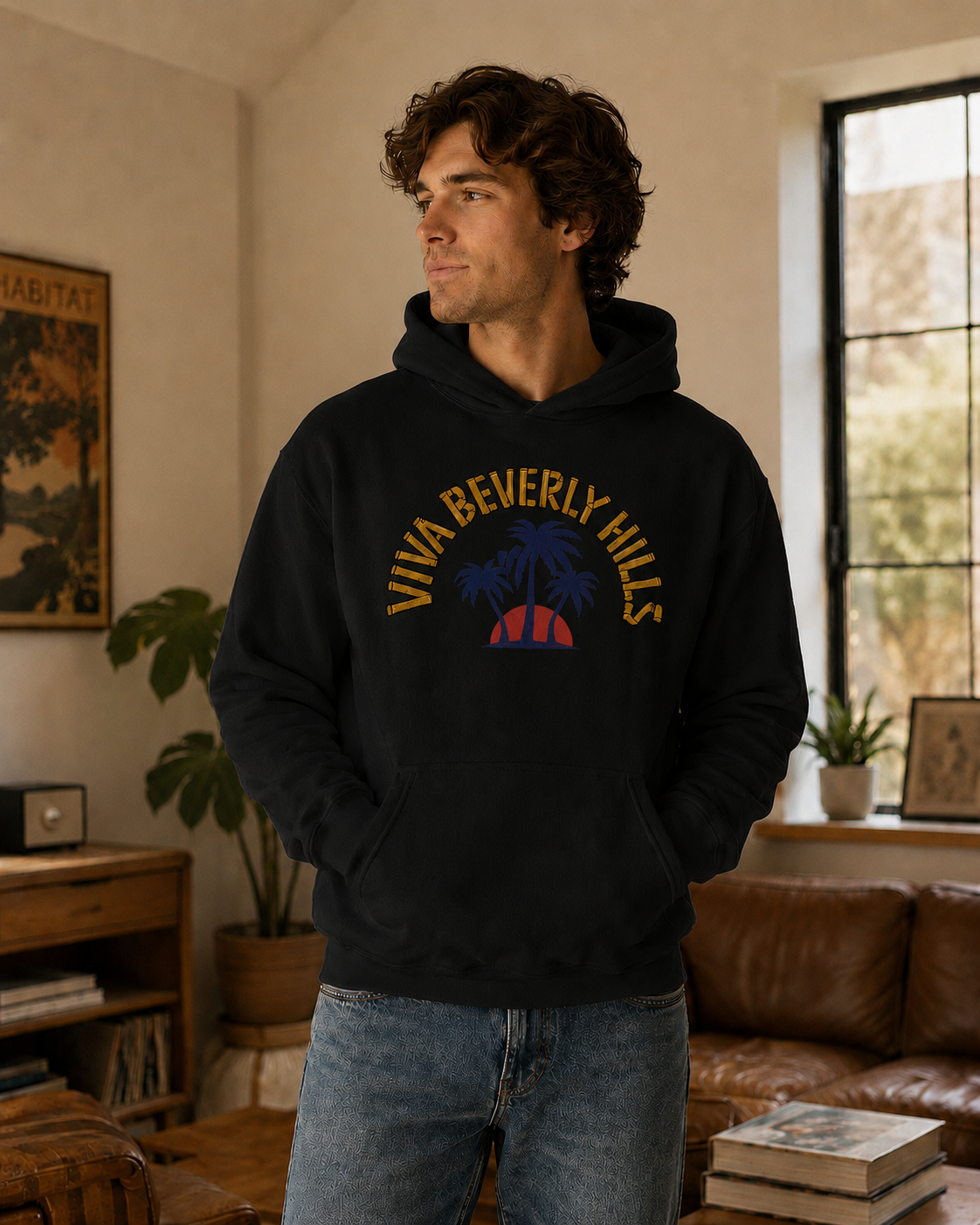 Viva Beverly Hills Palm Sunset Graphic Hoodie | Men Category | Boutique LH Montréal