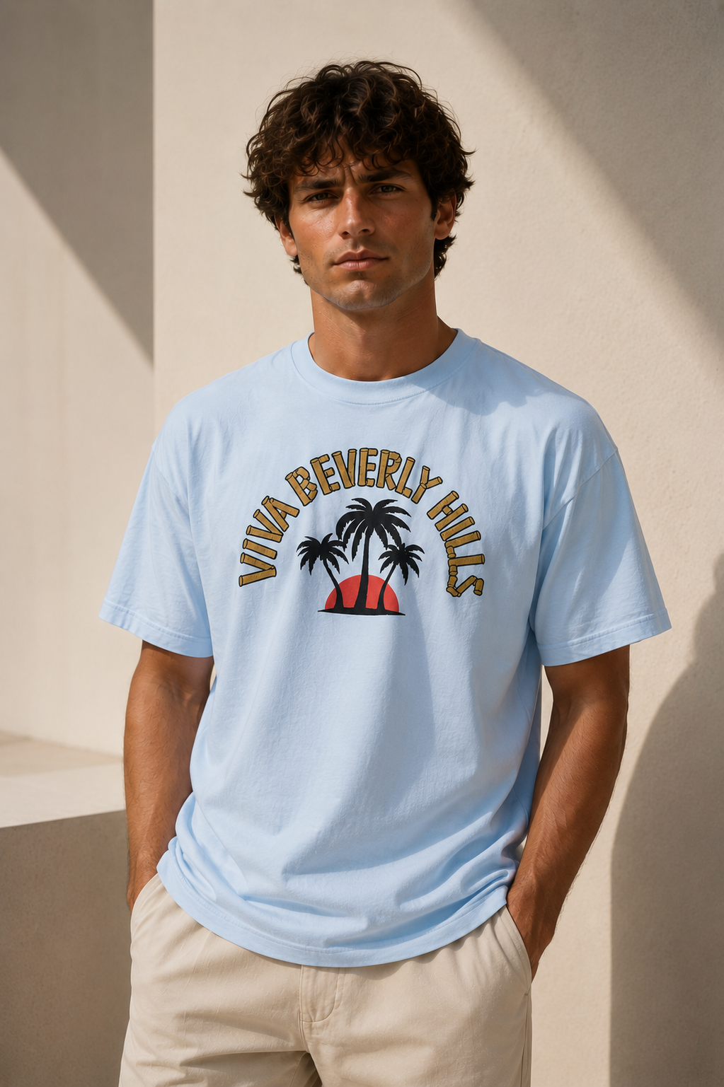 Viva Beverly Hills Palm Sunset Graphic T-Shirt | Men Category | Boutique LH Montréal