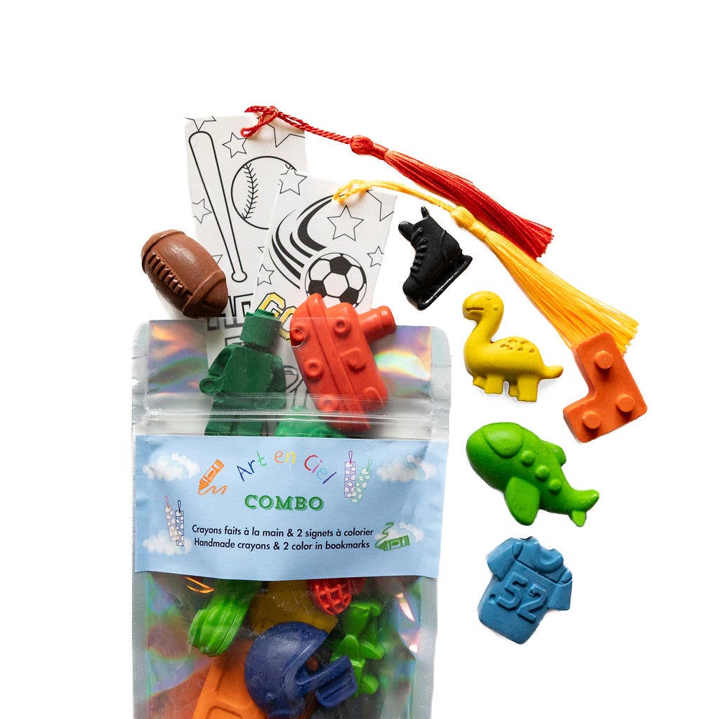 COMBO: Color Your Own BOOKMARKS &amp; Assorted CRAYONS