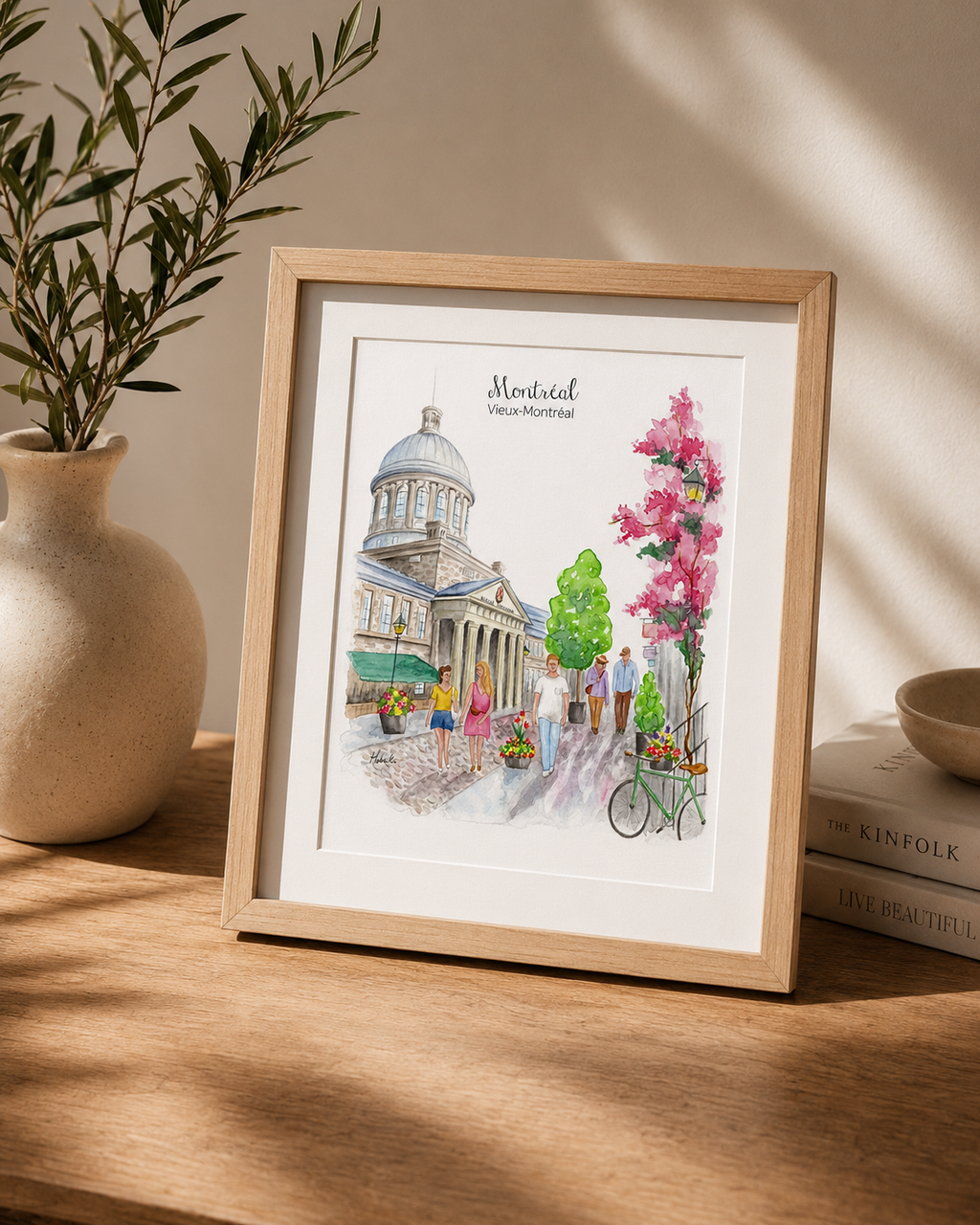 Old Montréal Art Print – 8×10 Illustration | Boutique LH Montréal