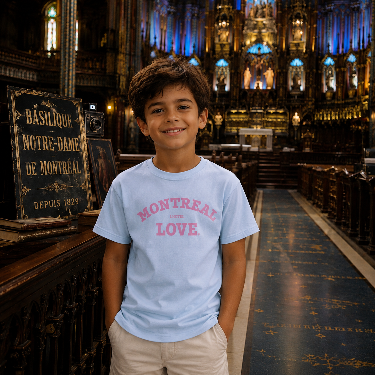 Montréal Love Kids T-Shirt – SKY BLUE | Boutique LH Montréal