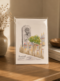Montréal Rue Crescent Watercolour Art Print – Leonard Cohen Mural | Boutique LH Montréal
