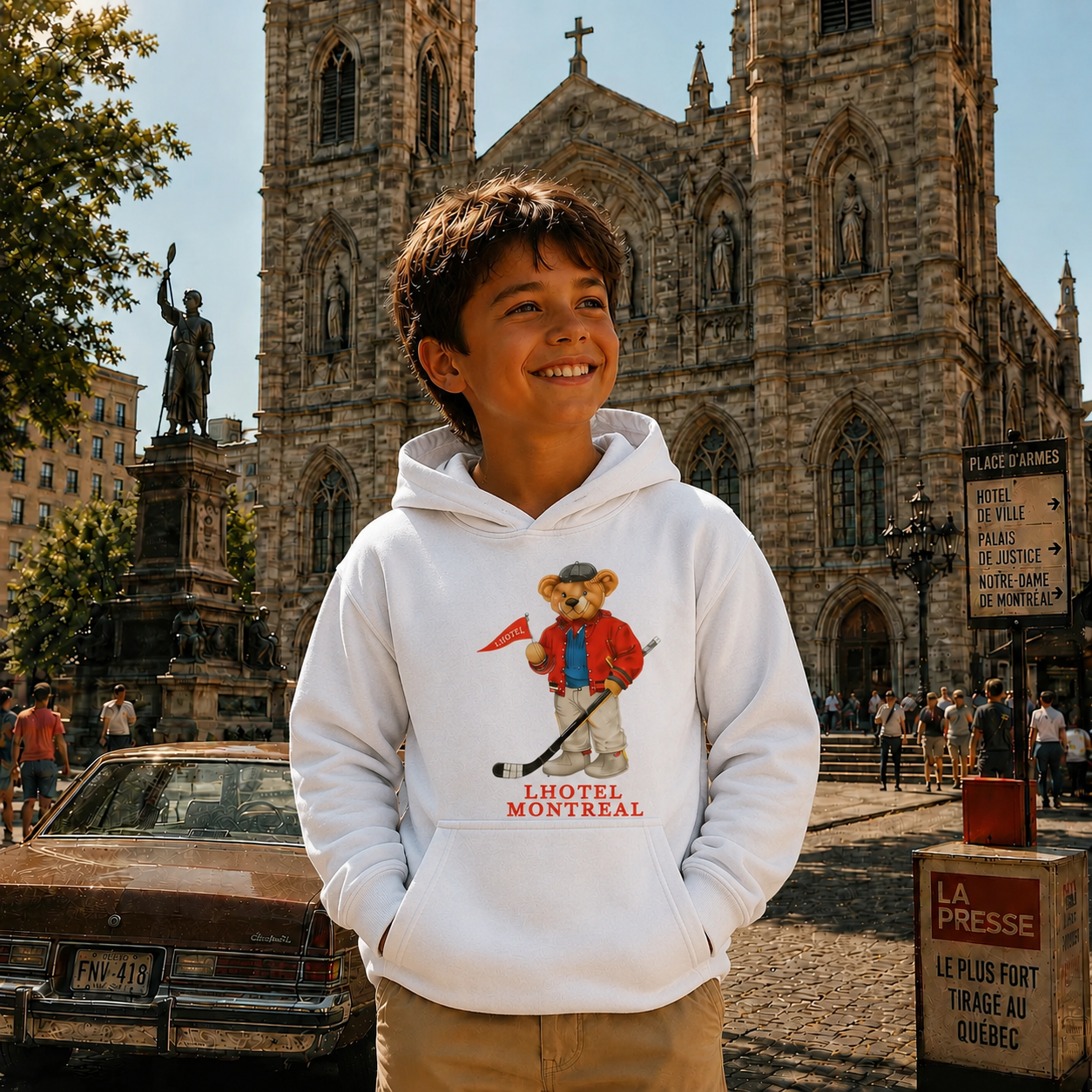 Claude Kids Hoodie | Boutique LH Montréal