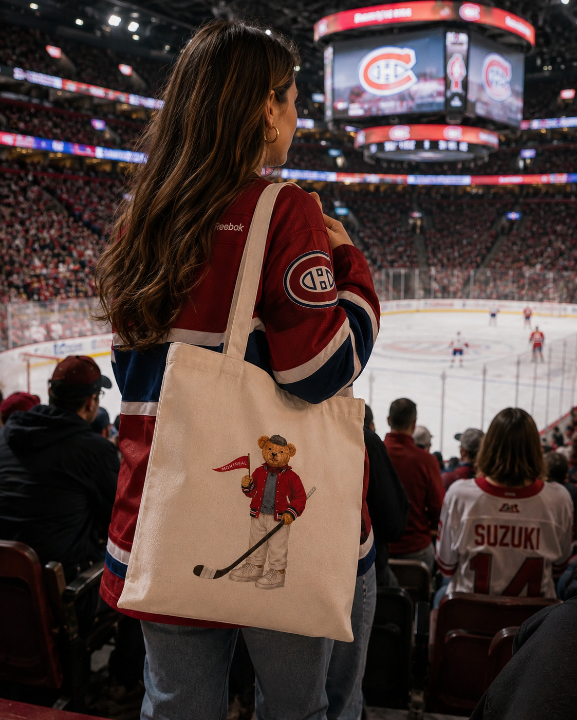 Montreal Teddy Hockey Tote Bag | Boutique LH Montréal