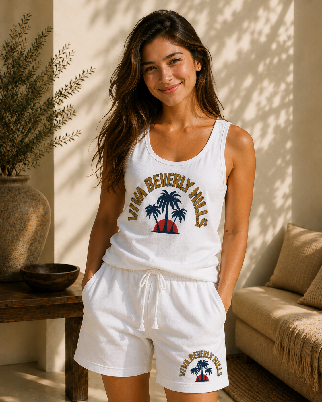 Viva Beverly Hills Tank Top & Shorts Set| Women Category | Boutique LH Montréal