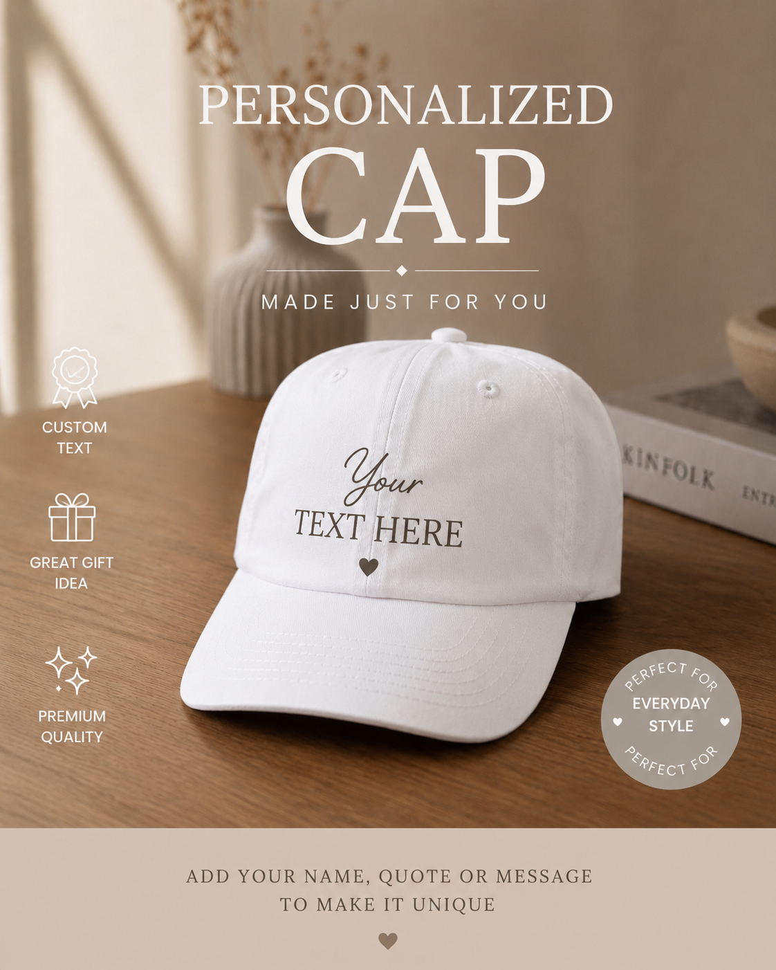 Personalized Custom Cap – Sublimation or Embroidery | Boutique LH Montréal